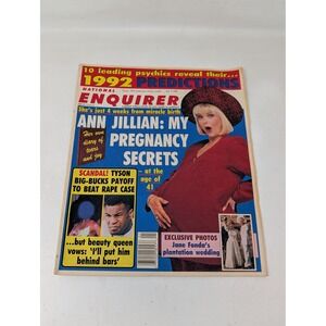 National Enquirer 1992 Jane Fonda Mike Tyson Ann Jillian Michael Landon VTg 90s